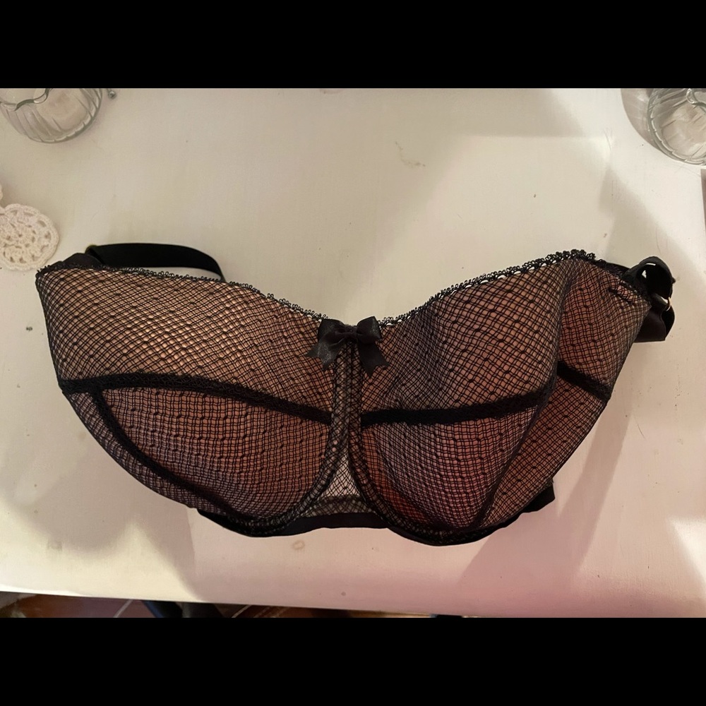 NWOT never been worn bra 32HH with heart detail